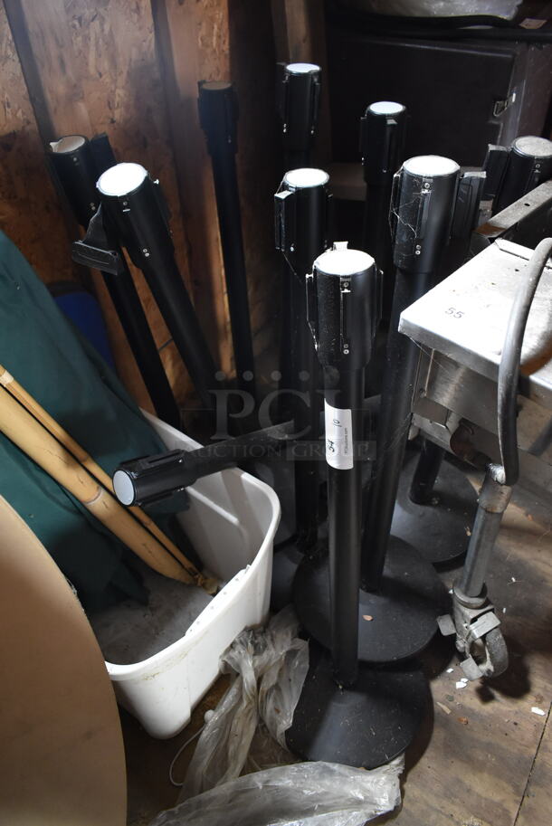 10 Black Stanchions. 10 Times Your Bid!  (outside shed) - Image 1 of 4
