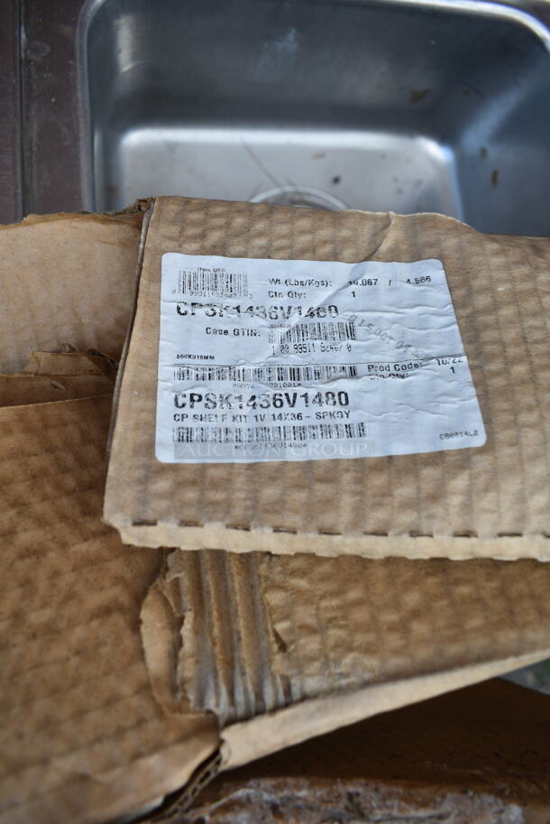 3 BRAND NEW SCRATCH AND DENT! Cambro CPSK1436V1480 Camshelving® Premium 14" x 36" Vented Shelf Kit. 3 Times Your Bid!  - Image 5 of 5