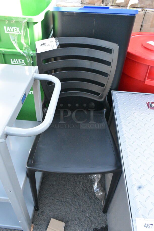 BRAND NEW SCRATCH AND DENT! Lancaster Table & Seating 427SOLSIDEBK Sol Black Stone Resin Side Chair - Image 4 of 6