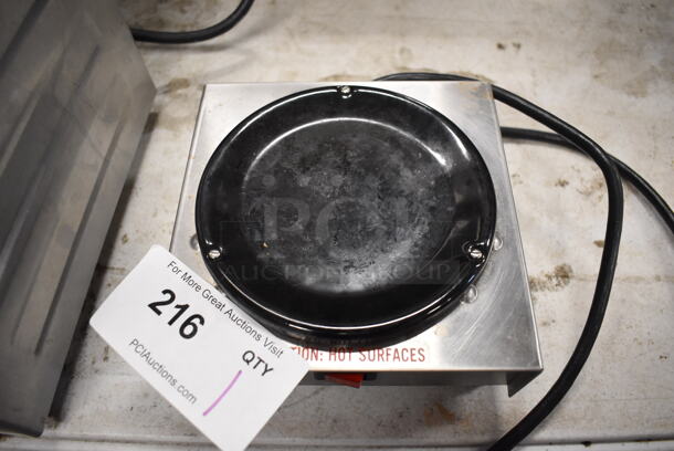 Newco T-100 Stainless Steel Commercial Countertop Single Burner Coffee Pot Warmer. 120 Volts, 1 Phase. 7x7x3.5. Tested and Working! - Image 3 of 4