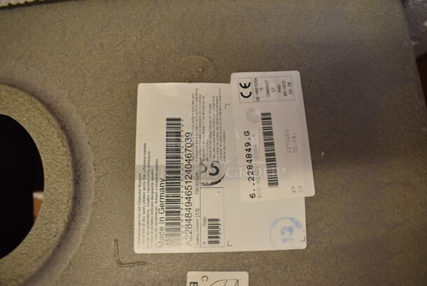 BRAND NEW SCRATCH AND DENT! Elkay ELGDULB3322GS0 Elkay Quartz Classic 33" x 19" x 10" Equal Double Bowl Undermount Sink with Aqua Divide Greystone. Stock Picture Used For Gallery Picture. - Image 5 of 6
