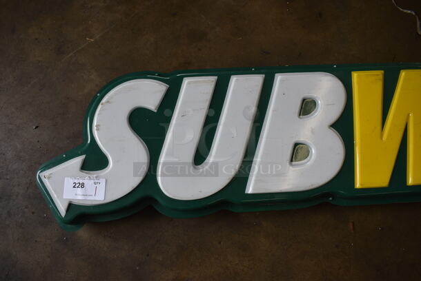 Subway Sign. 65x4x17 - Image 2 of 4