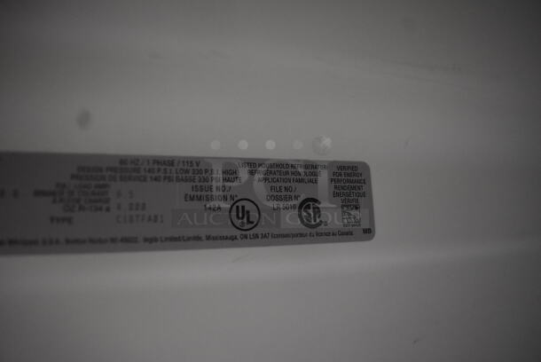 Whirlpool ET8MTMXKQ0 White Residential Refrigerator Freezer Combo 115 Volt 1 Phase. Tested and Working! - Image 8 of 8