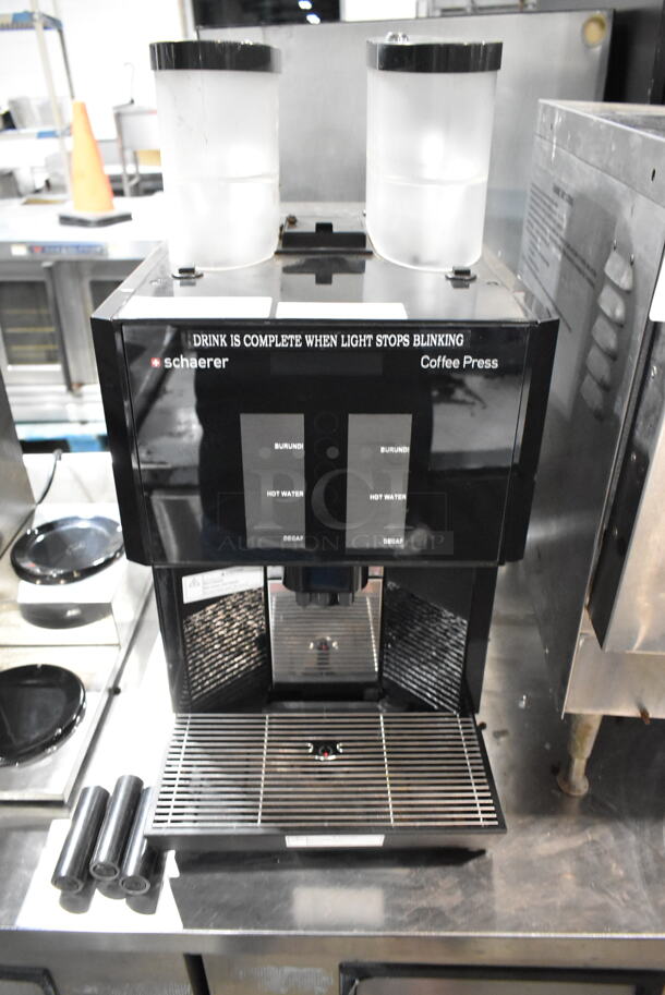 2014 Schaerer Metal Commercial Countertop Automatic Espresso Machine w;/ 2 hoppers. 208/240 Volts, 1 Phase.  - Image 1 of 9