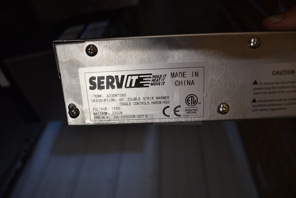 BRAND NEW SCRATCH AND DENT! ServIt 423SWTD60 60" High Wattage Double Strip Warmer with On/Off Toggle Controls and 3" Spacer . 120 Volts, 1 Phase.  - Image 5 of 5