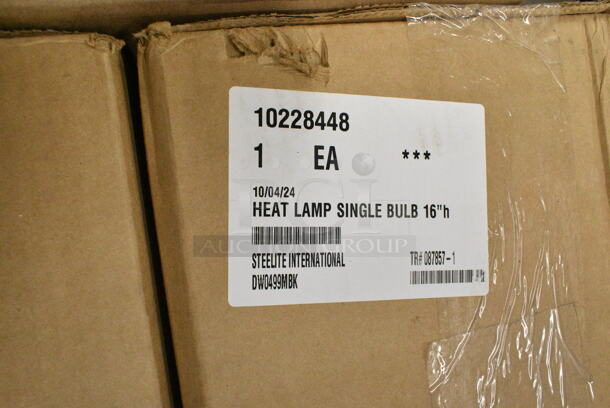 2 BRAND NEW IN BOX! Steelite International DW0499MBK Portable Single Head Heat Lamp. 2 Times Your Bid!  - Image 4 of 4