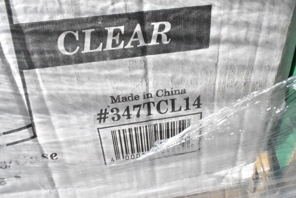 26 BRAND NEW Boxes Including 500TW5 Choice 5 oz. Translucent Thin Wall Plastic Cold Cup - 2500/Case, 485PCOLBK EcoChoice 8 1/2" Black Colossal Unwrapped Paper Straw - 1500/Case, 500TO883 Choice 8" x 8" x 3" Microwaveable 1-Compartment Black / Clear Plastic Hinged Container - 100/Case, 164CUSHMTLDW Lancaster Table &amp; Seating Distressed Driftwood Wood Seat for Metal Frame Seating, 347TCL14 Choice 14 oz. Clear Disposable Plastic Tumbler - 500/Case, 760SOUP16PAP Choice 16 oz. Double Poly-Coated Paper Soup / Hot Food Cup with Black Vented Paper Lid - 250/Case, 500CC32PH Choice HD 32 oz. Pedestal Heavy Weight Clear PET Plastic Cold Cup - 500/Case, 395RP10C EcoChoice Compostable Sugarcane / Bagasse 10" Plate 3 Compartment - 500/Case, 346WKFSNM Choice Medium Weight White Wrapped Plastic Cutlery Set with Napkin - 250/Case, 5013339 Lavex Hercules 33 Gallon 2 Mil 33" x 39" Low Density Heavy-Duty Black Can Liner / Trash Bag - 100/Case. 26 Times Your Bid!  - Image 9 of 12