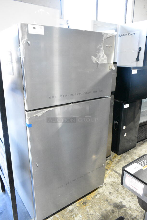 BRAND NEW SCRATCH AND DENT! 2023 Whirlpool WRT311FZDM02 Stainless Steel Cooler w/ Freezer. 115 Volts, 1 Phase. Tested and Working! - Image 2 of 10