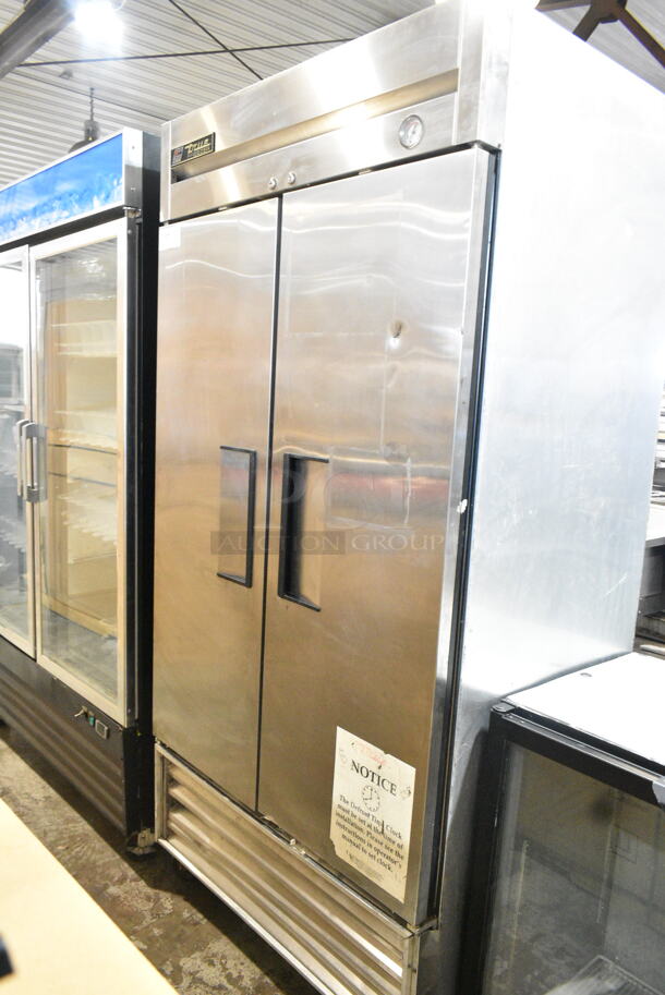 True T-35F Stainless Steel Commercial 2 Door Reach In Freezer on Commercial Casters. 115 Volts, 1 Phase. Tested and Powers On But Does Not Get Cold - Image 1 of 7