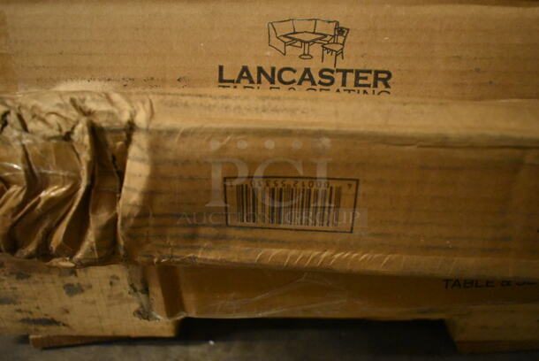 4 BRAND NEW SCRATCH AND DENT! Lancaster Table & Seating 3493636ANTWA 36" x 36" Solid Wood Live Edge Table Top with Antique Walnut Finish. 4 Times Your Bid! - Image 4 of 4