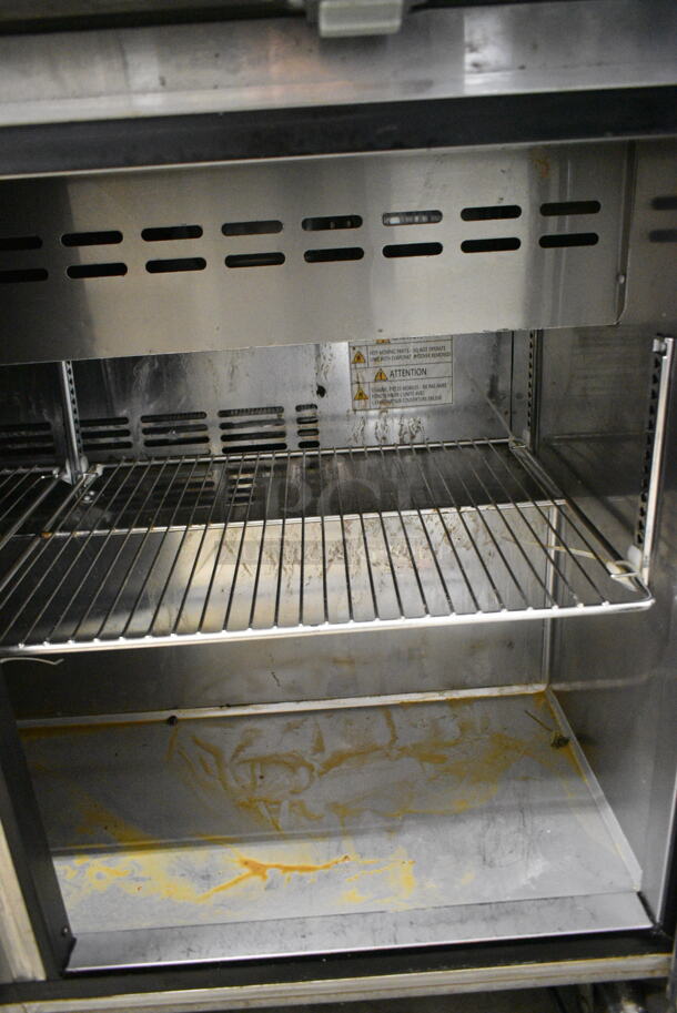 Turbo Air TST-48SD-N Stainless Steel Commercial Sandwich Salad Prep Table Bain Marie Mega Top on Commercial Casters. 115 Volts, 1 Phase. Tested and Working! - Image 7 of 9