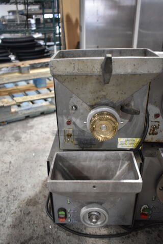 2 Olde Tyme PN1/PN2 Stainless Steel Commercial Countertop Nut Grinder Base. 115 Volts, 1 Phase. 2 Times Your Bid! Tested and Working!