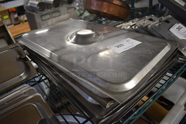 6 Stainless Steel Full Size Drop In Bin Lids. 6 Times Your Bid! - Image 2 of 3