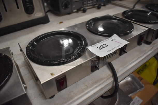 Bunn WX2 Stainless Steel Commercial Countertop 2 Burner Coffee Pot Warmer. 120 Volts, 1 Phase. 14x7x2.5. Tested and Working! - Image 2 of 5