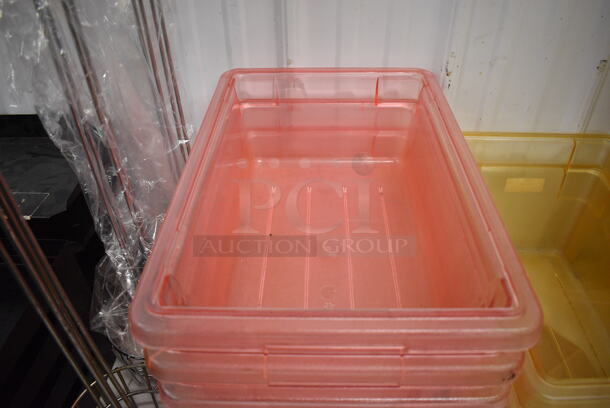 ALL ONE MONEY! Lot of 6 Pink Poly Bins! 12x18x6 - Image 2 of 3