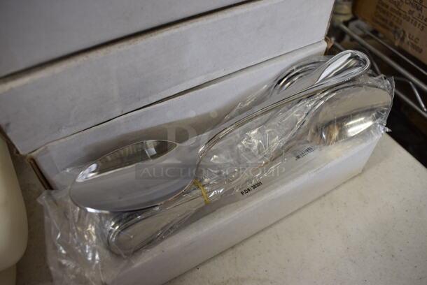 72 BRAND NEW IN BOX! Winco 0034-03 Stainless Steel Stanford Dinner Spoons. 7.5". 72 Times Your Bid! - Image 1 of 4