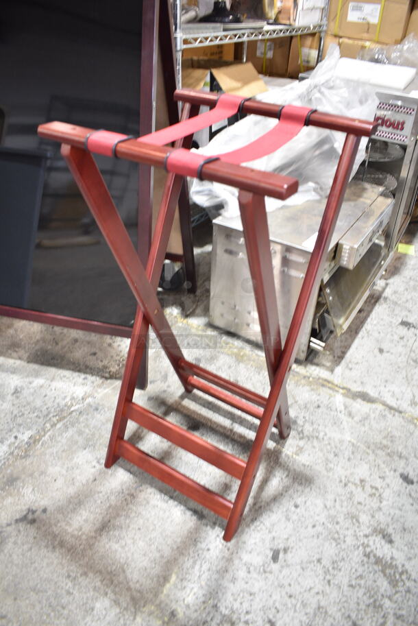 2 BRAND NEW! Items; A Frame Sidewalk Sign and Wood Pattern Serving Tray Stand. 25x2x45, 17x16x24. 2 Times Your Bid! - Image 2 of 6