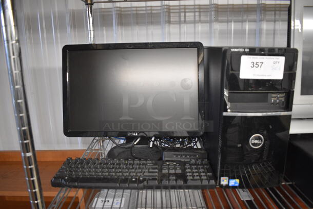Dell 19" Computer Monitor w/ Dell Computer Tower and Keyboard - Image 1 of 4