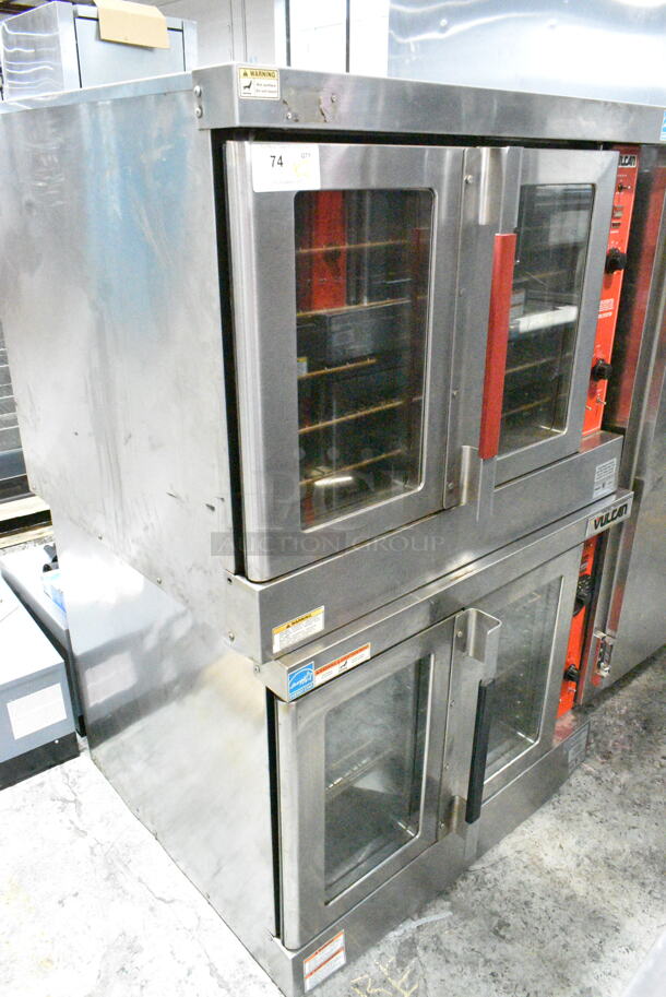 2 Vulcan VC6GD-SEFCAM5 Stainless Steel Commercial Natural Gas Powered Full Size Convection Oven w/ View Through Doors, Metal Oven Racks and Thermostatic Controls. 2 Times Your Bid! - Image 2 of 10
