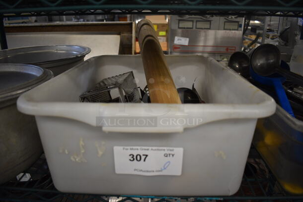 ALL ONE MONEY! Lot of Various Utensils Including Grater and Rolling Pin in Poly Bin! - Image 4 of 4