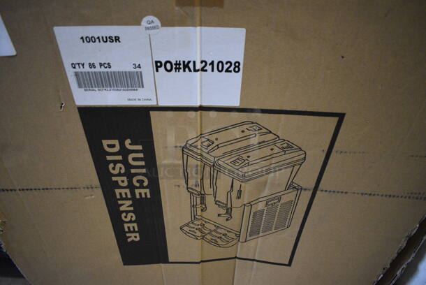 IN ORIGINAL BOX! Model 1001USR Stainless Steel Commercial Countertop 3 Hopper Refrigerated Beverage Machine w/ 2 Drip Trays. 24x18x26. Tested and Working! - Image 9 of 10