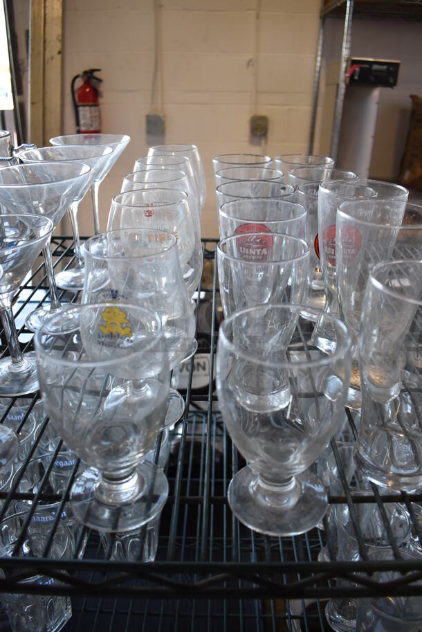 ALL ONE MONEY! Lot of 28 Various Glasses Including Beverage and Margarita. Includes 3x3x6 - Image 3 of 4