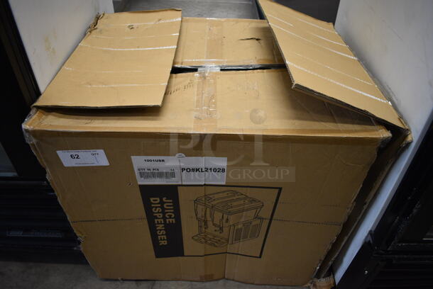 IN ORIGINAL BOX! Model 1001USR Stainless Steel Commercial Countertop 3 Hopper Refrigerated Beverage Machine w/ 2 Drip Trays. 24x18x26. Tested and Working! - Image 10 of 10