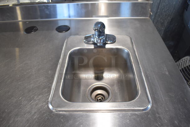 Duke Stainless Steel Counter w/ Sink Basin, Faucet, Handle and 2 Wood Pattern Doors. 48x30x40 - Image 5 of 8