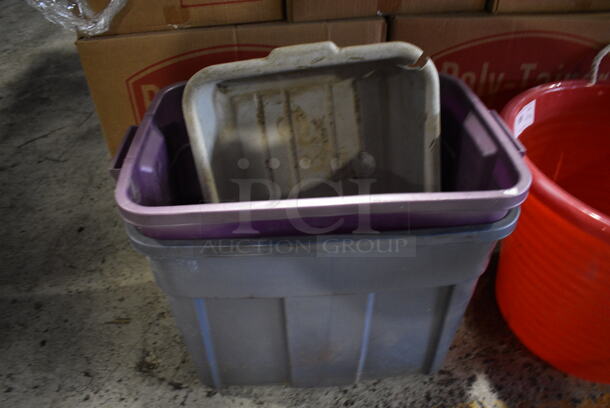ALL ONE MONEY! Lot of 4 Poly Bins!  - Image 2 of 4