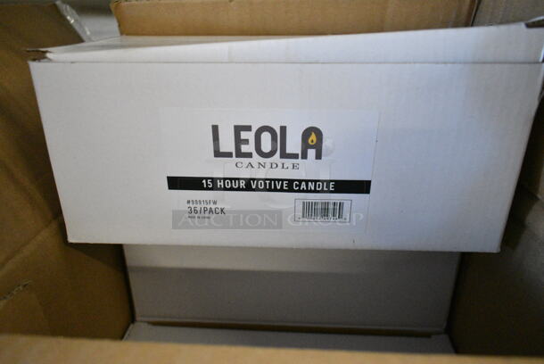 BRAND NEW SCRATCH AND DENT! Leola 53615FW 15 Hour White Votive Candle - 144/Case - Image 3 of 3