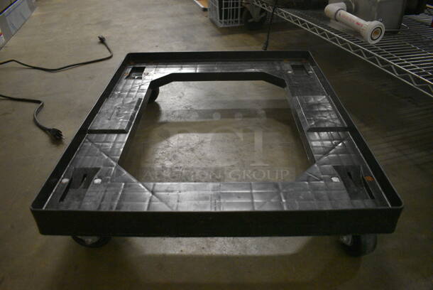 Black Poly Dolly on Commercial Casters. 27x22.5x6