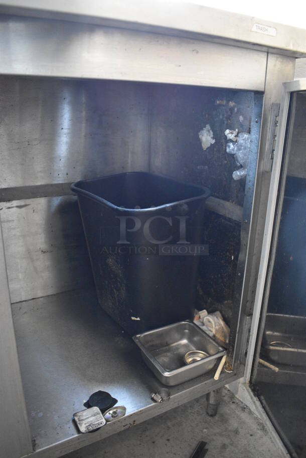 Stainless Steel Commercial Counter w/ Sink Bay, Handles and 3 Doors. 72.5x24.5x42 - Image 4 of 5
