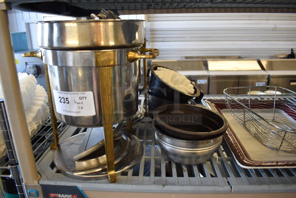 ALL ONE MONEY! Tier Lot of Various Items Including Chafing Dishes, Metal Baskets and Brew Baskets - Image 3 of 7