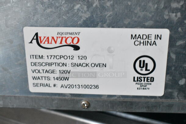 Avantco 177CPO12 Stainless Steel Commercial Countertop Snack Oven. 120 Volts, 1 Phase. Tested and Working! - Image 5 of 5