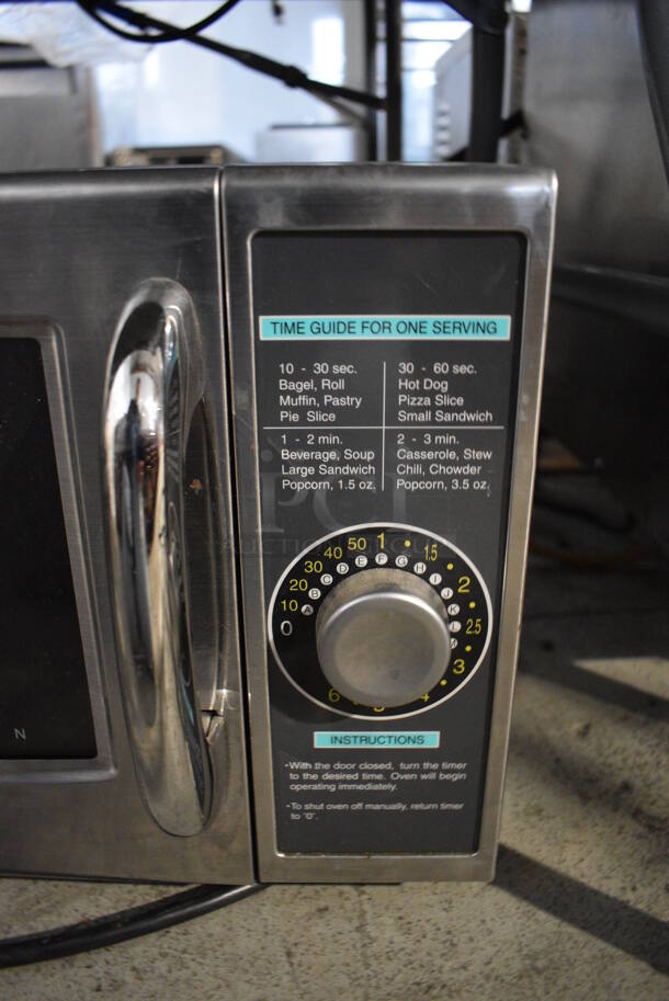Sharp Model R-21LCF Stainless Steel Commercial Countertop Microwave Oven. 120 Volts, 1 Phase. 20.5x16x12 - Image 2 of 5