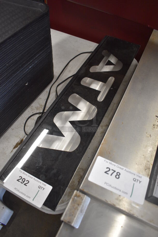 ATM Light Up Sign. 28.5x6.5x3. Tested and Working! - Image 3 of 5