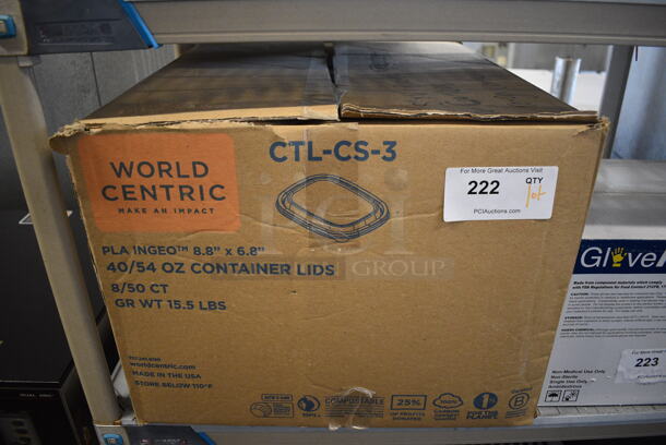 ALL ONE MONEY! Lot of World Centric CTL-CS-3 Clear Plastic Lids