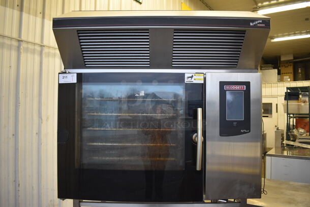 LATE MODEL! Blodgett BLCT-62 H / CPE 2.06 Stainless Steel Commercial Electric Powered Combi Oven w/ Hoodini Hood on Commercial Casters. 208 Volts, 3 Phase. 44x41x84 - Image 2 of 10