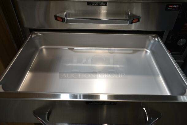 BRAND NEW SCRATCH AND DENT! Hatco HDW-1R2 Stainless Steel Freestanding Split Two Drawer Warmer. 120 Volts, 1 Phase. Tested and Working! - Image 5 of 9
