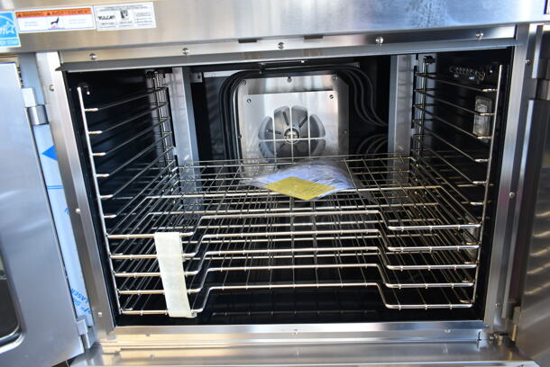 2 BRAND NEW SCRATCH AND DENT! Vulcan VC5ED ENERGY STAR Stainless Steel Commercial Electric Powered Full Size Convection Oven w/ View Through Doors, Metal Oven Racks and Thermostatic Controls. 208 Volts, 1/3 Phase. 2 Times Your Bid! - Image 7 of 9