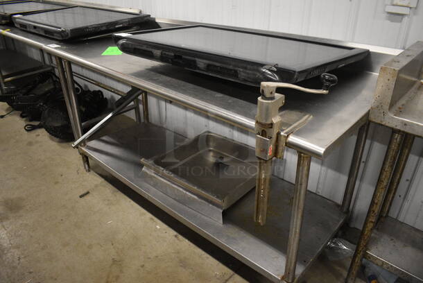 Stainless Steel Commercial Table w/ Back Splash and Under Shelf. 72x30x40 - Image 3 of 4