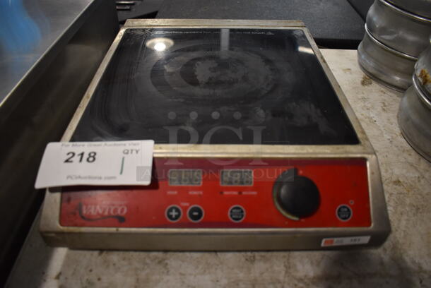 Avantco IC 1800 Stainless Steel Commercial Countertop Electric Powered Single Burner Induction Range. 120 Volts, 1 Phase. 12.5x15.5x4