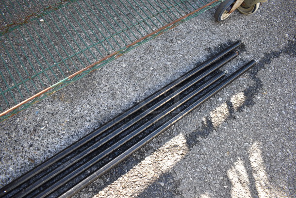 ALL ONE MONEY! Lot of 4 Black Finish Poles. 63" - Image 2 of 3