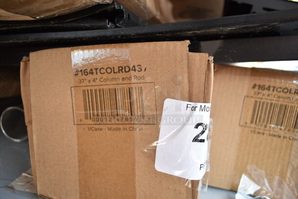BRAND NEW SCRATCH AND DENT! Lancaster Table & Seating 164TCOLRD43 37 1/2" x 4" Bar Height Table Base Column and Rod - Image 2 of 2