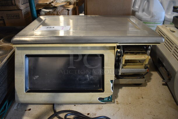 Metal Countertop Food Portioning Scale. 18x15x9. Tested and Powers On But Screen Does Not Work