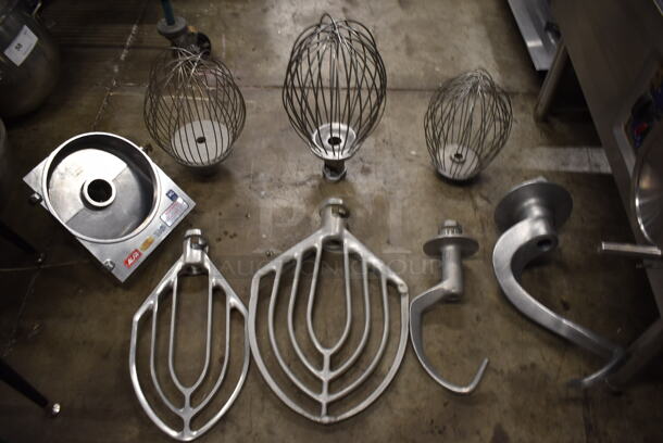 8 Items For Mixer Including 3 Whisks, 2 Paddles, 2 Dough Hooks And Hub Power Base Unit. 8 Times Your Bid! 