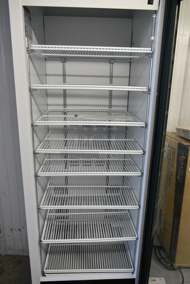 2019 Habco SE18 Metal Commercial Single Door Reach In Cooler Merchandiser w/ Poly Coated Racks. 115 Volts, 1 Phase. Tested and Working! - Image 3 of 4