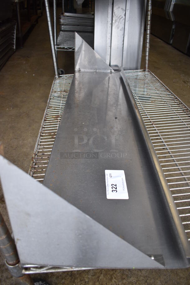 Stainless Steel Shelf w/ Wall Mount Brackets. 48x12x10 - Image 2 of 3