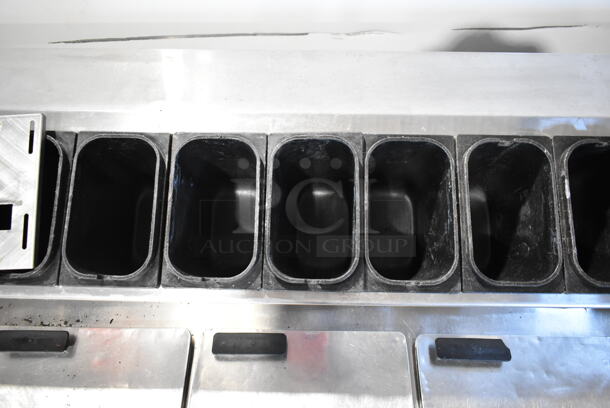 Stainless Steel Commercial Freezer w/ 4 Center Hinge Lids, 15 Rail Drop Ins and Speedwell. Tested and Working! - Image 7 of 10