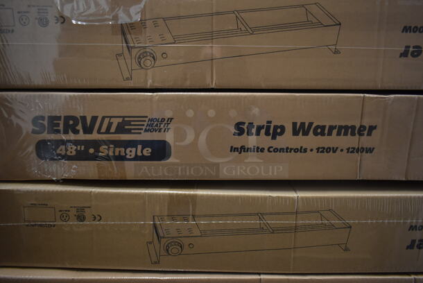 PALLET LOT of 54 BRAND NEW SCRATCH AND DENT! ServIt 423SWI48CP Stainless Steel Commercial 48" High Wattage Strip Warmer with Infinite Controls. Stock Picture Used as Gallery. 54 Times Your Bid! - Image 3 of 5
